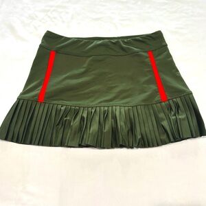 Inphorm Olive Green Pleated Mini Women's Tennis/Golf Skirt Small